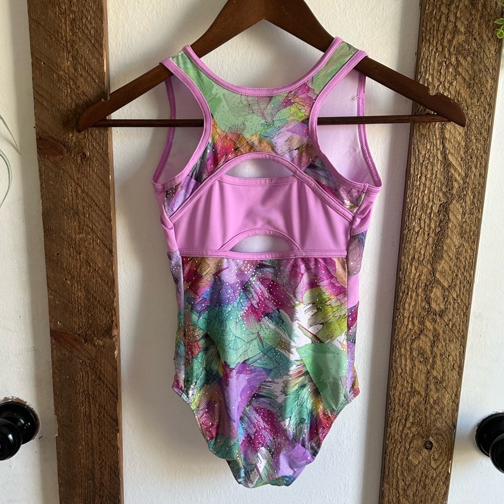 Capezio Future Star Girls Vibrant Multi Color Dance Leotard One-Piece Size Small